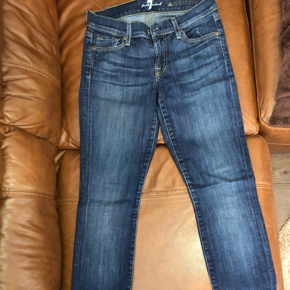 7 For All Mankind skinny leg jeans, size 25